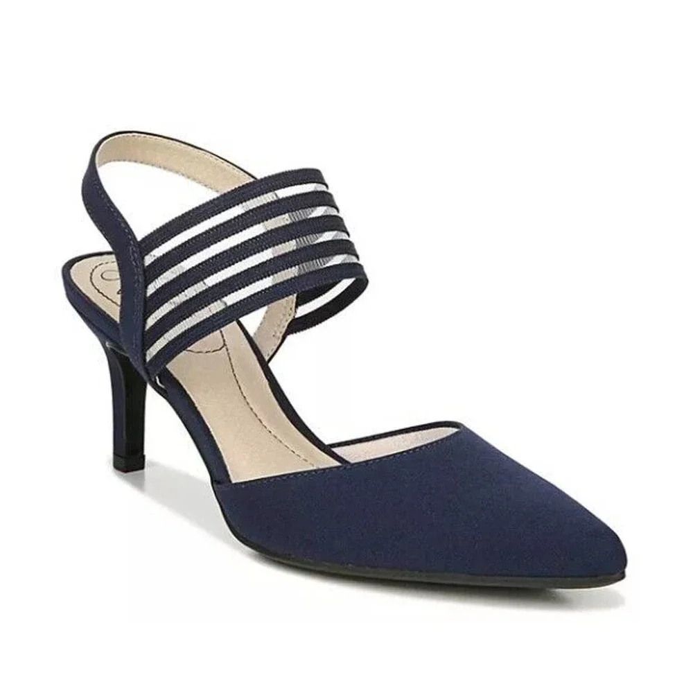 LifeStride Womens Sanya Navy Pumps‎ Dress Heels Shoes 7 M